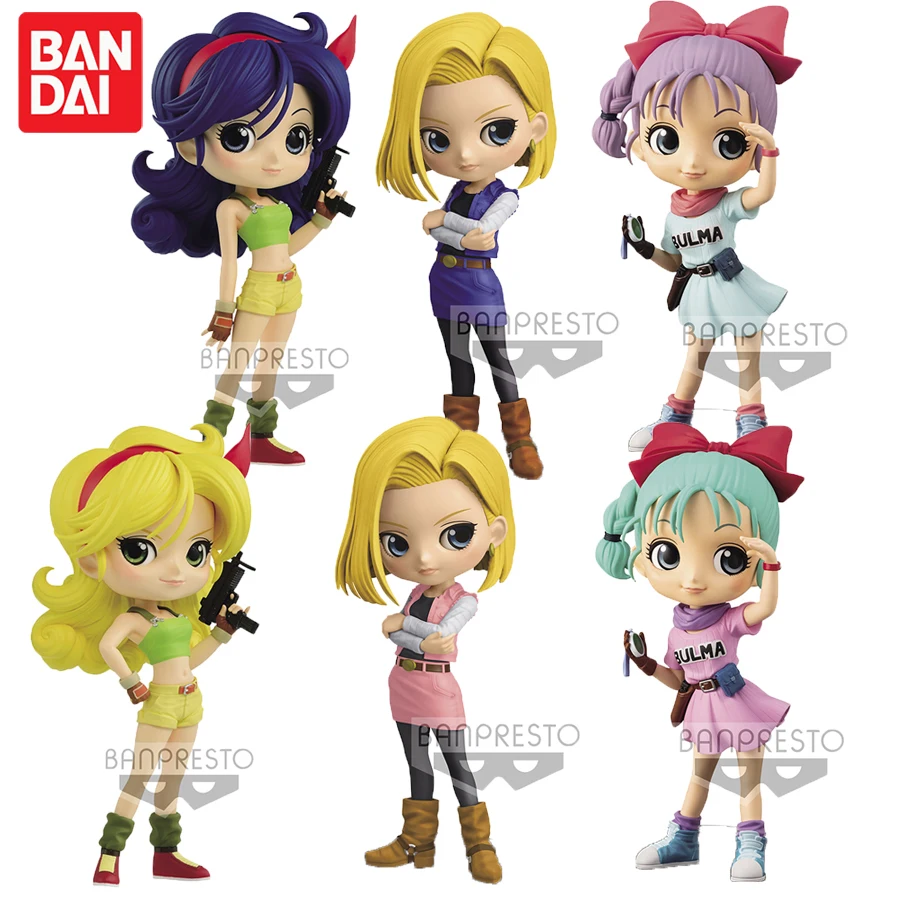 

Original Banpresto Q Posket Dragon Ball Z Lunch Lazuli Bulma Action Figure Collectible Model Doll Toys Anime Figurals Brinquedos