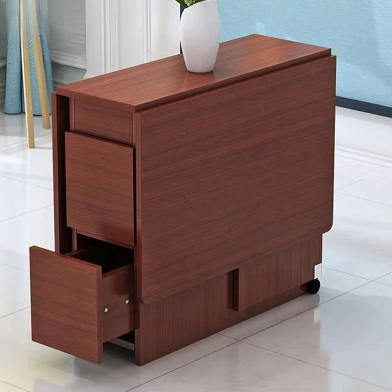 Simple wooden folding dining table and chairs