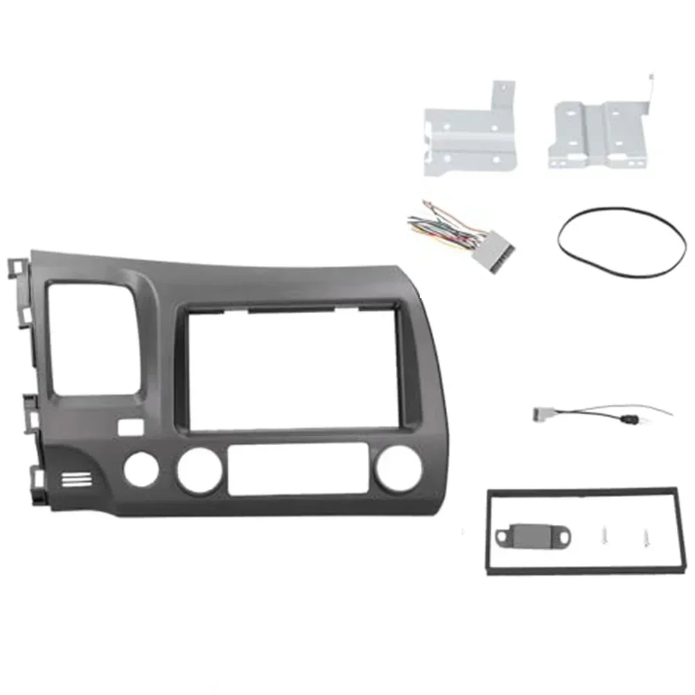 2Din Car Stereo Frame Car Radio Stereo Installation Frame Car Radio Frame ABS Plastic Material Streamlined Installation Process