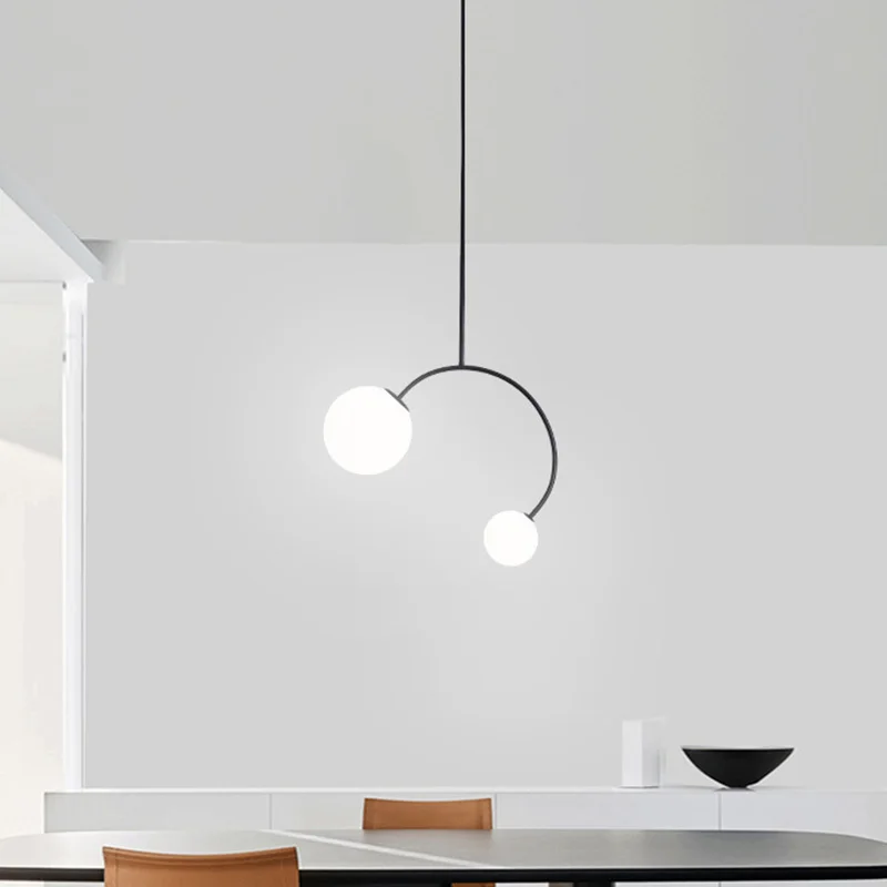 

Modern Glass Ball Pendant Lights For Dining Room Home Bedroom Bedside Study Read Restaurant Bar Coffee Decor Hanging Lamp Lustre