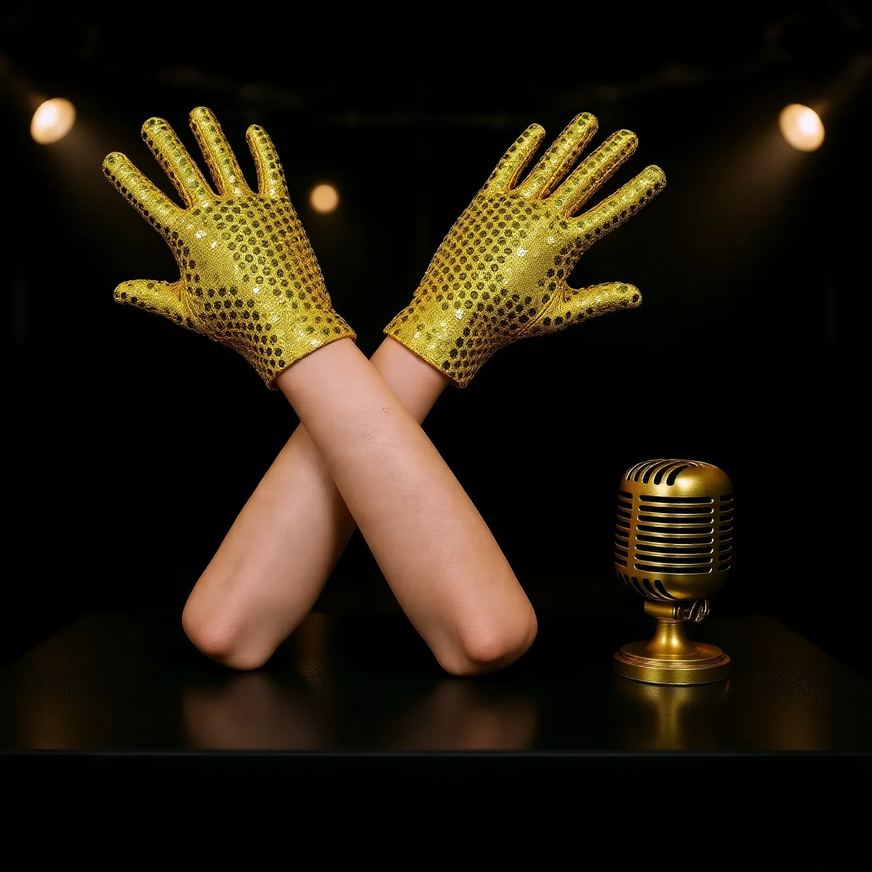 Full Finger Gloves Sequined Dance Costume Gloves Sparkling Accessory Shiny Sequin Gloves For Theme Parties Dance Shows Disco