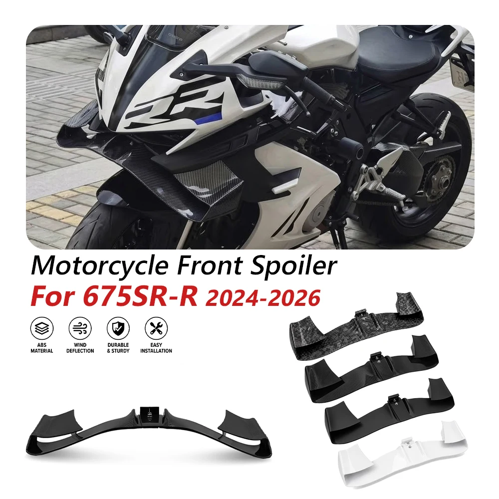 Image of Für CFMOTO 675SR-R 675SR CF675 SR 675 SR-R 2026 2025 2024 Motor Luftstromabweiser Frontspoiler Verkleidung Downforce Flügel Untere Lippe