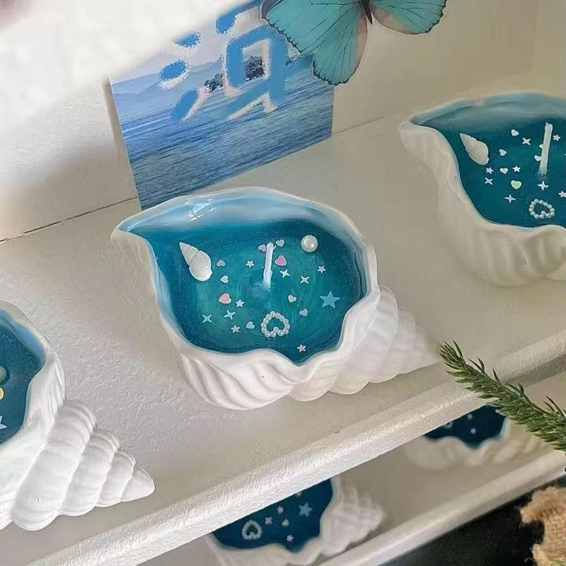 Candela per aromaterapia con conchiglia di mare Candela profumata con conchiglia di stella marina creativa Candela con conchiglia di mare Candele profumate fatte a mano Regalo Decorazioni per la casa