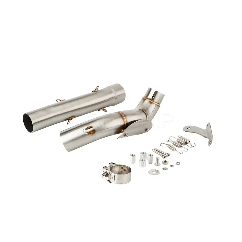 51mm Slip‑on Motorcycle Escape Exhaust High Position Mid Link Pipe Fit For Yamaha Tenere 700 2019 2020 2021 2022-2023