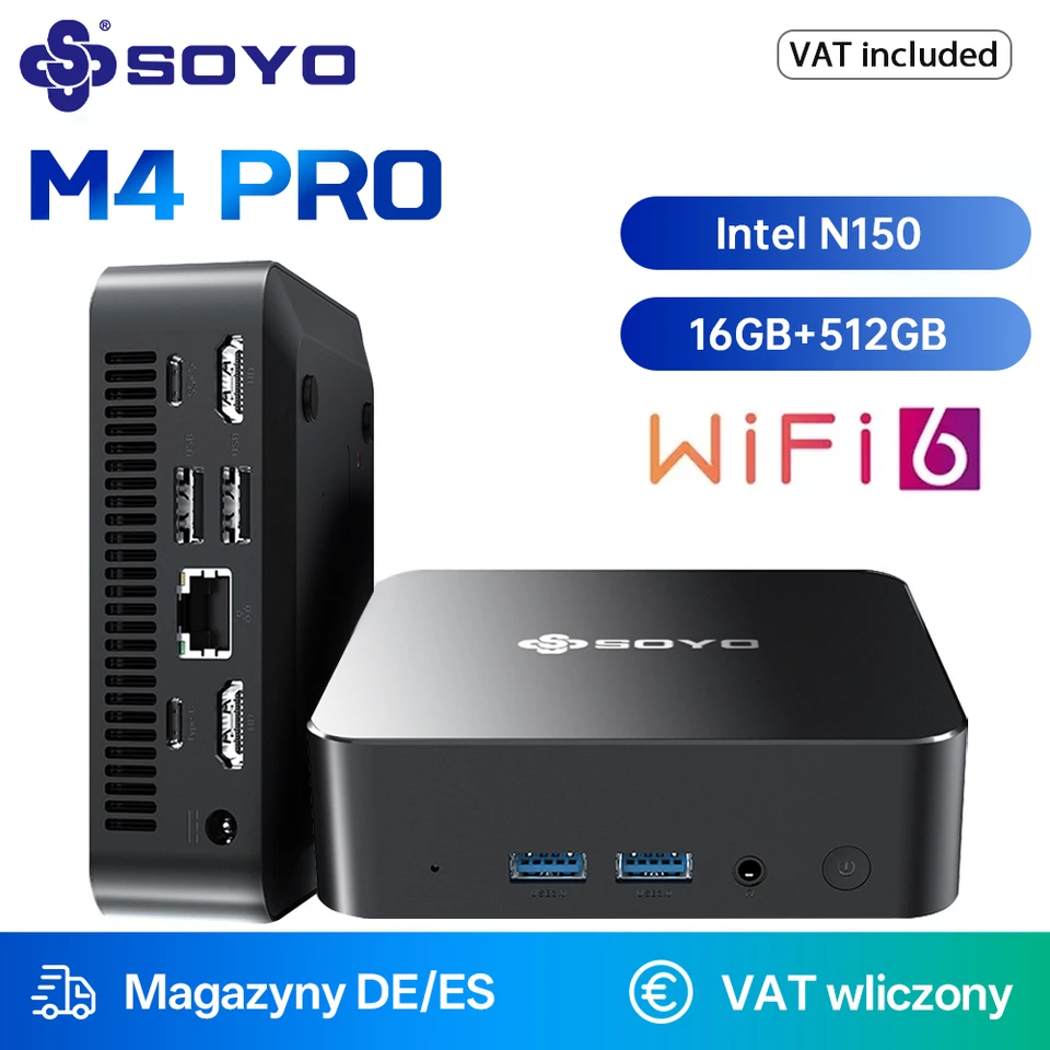 SOYO M4 Pro Gaming Mini PC with Intel N150 CPU DDR 16GB RAM +