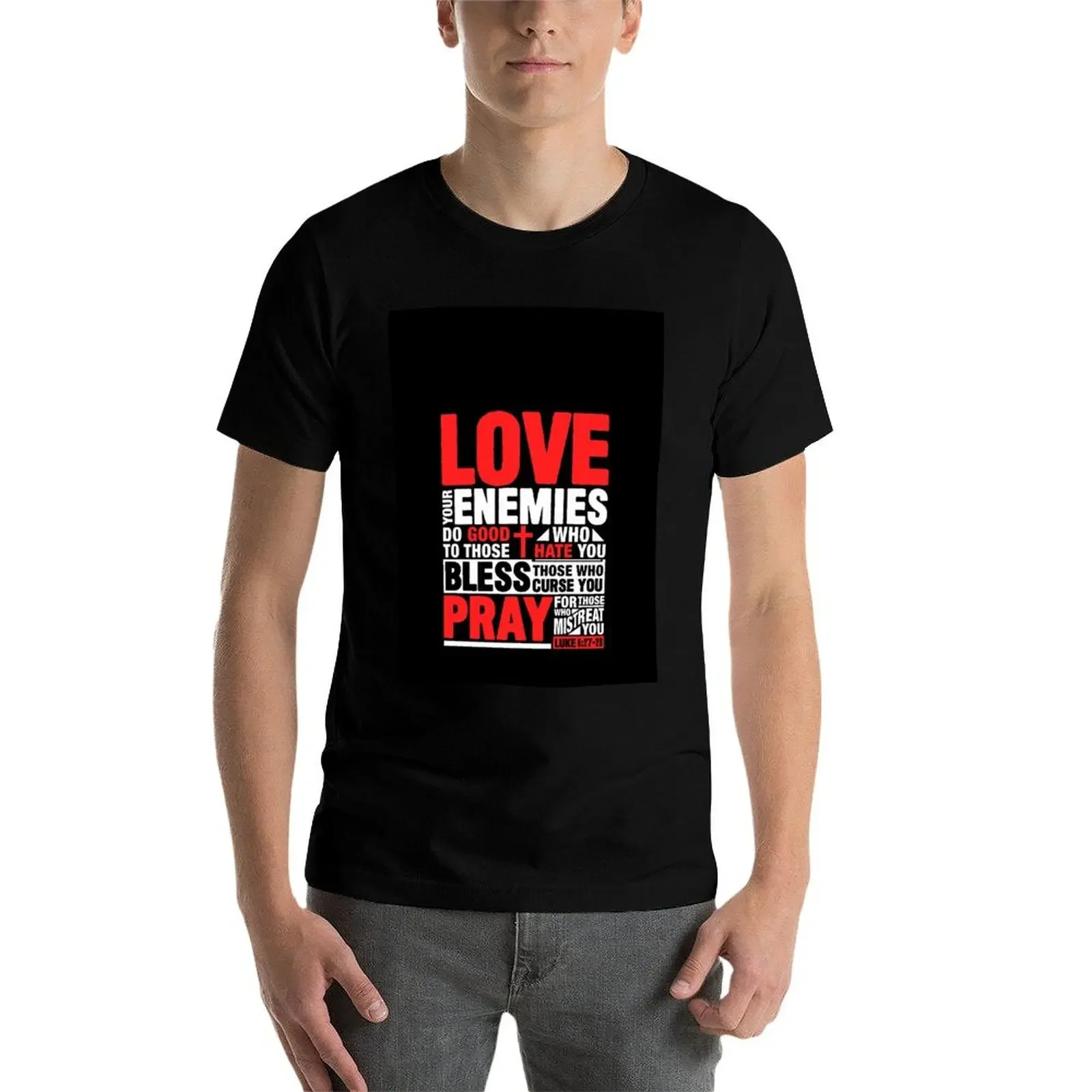 Camiseta Love Your Enemies, camisetas gráficas, camisetas personalizadas para hombres