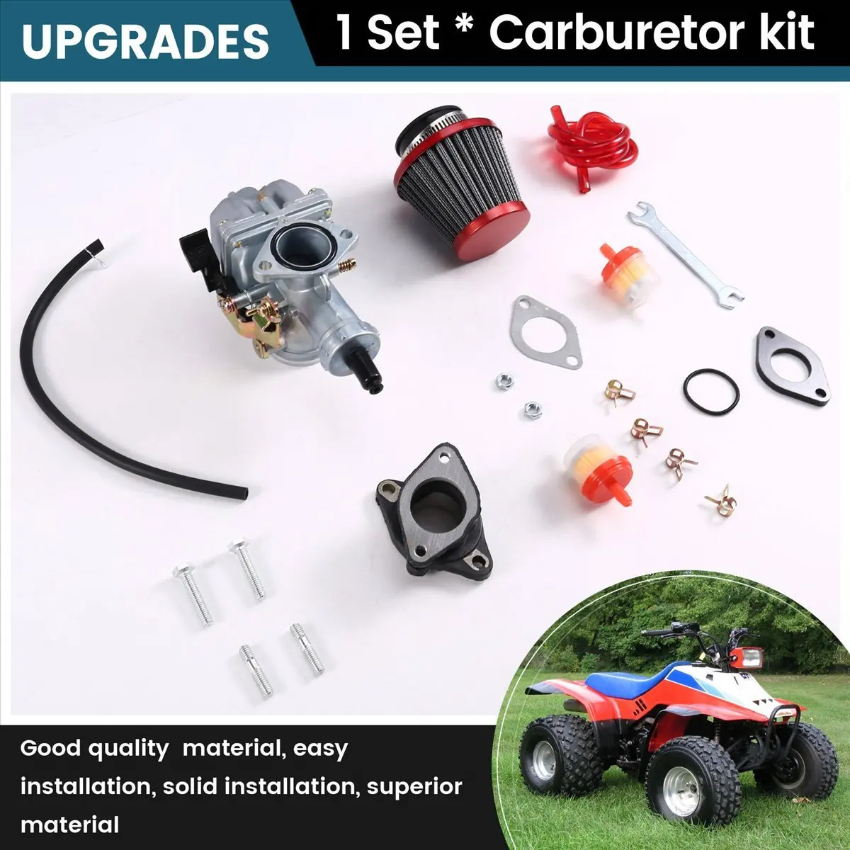 Compatible Carburetor & Intake Manifold Boot PZ27 TRX200 250 XR100 XR150L Carburetor for 125cc - 250CC Motorcycle ATV