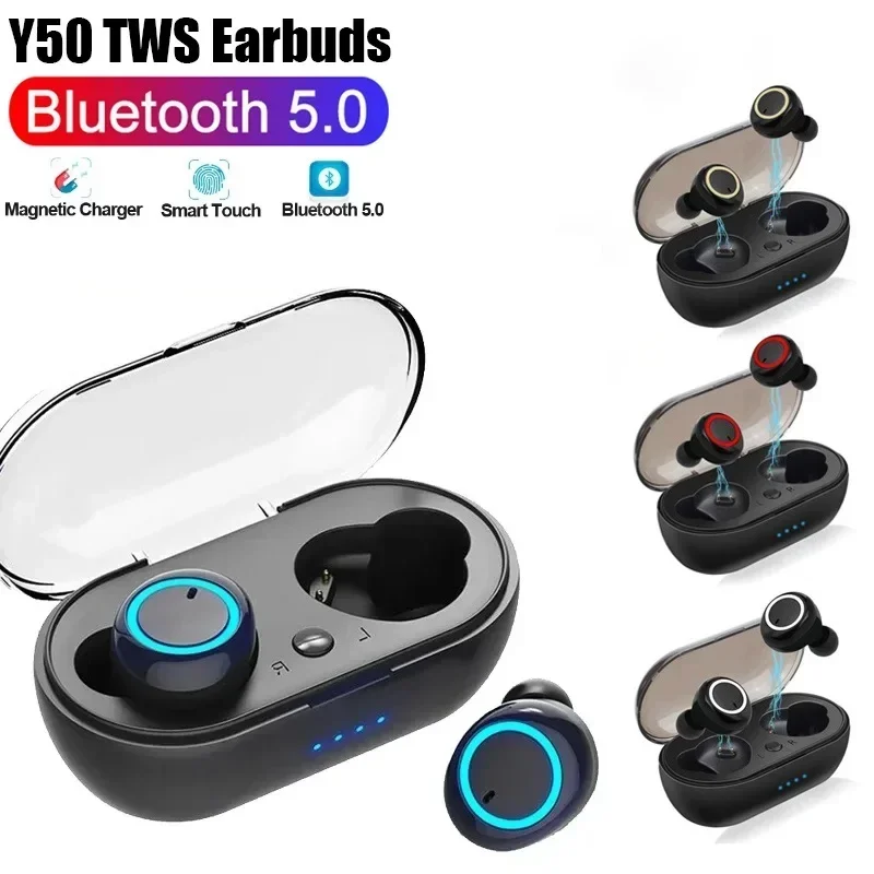 Original TWS Y50 Air Pro Earbuds Wireless Bluetooth Headset with Mic Touch Control Bluetooth Earphones Wireless Headphones