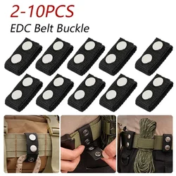 2-10Pcs Tactical Belt Buckle Heavy Duty Belt Keeper Outdoor Camp Hiking EDC Nylon Backpack Waist Fastener Belt Key Hook Buckle