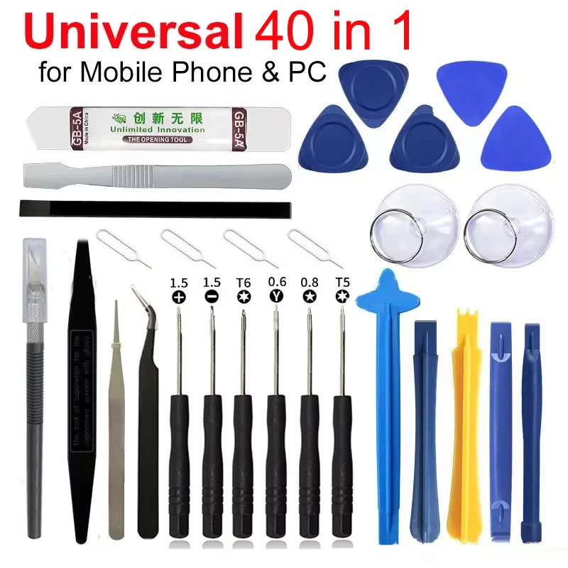 

40 in 1 Mobile Phone Repair Tools Disassemble Repair Kit For iPhone Screwdriver Combination Skid Multi Function Disassembly Sets