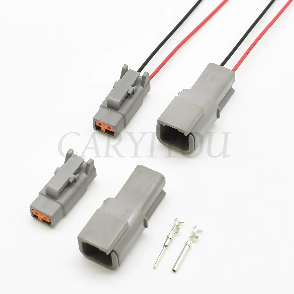 1 Set 2 Pin Deutsch DTM Connector Waterproof Electrical Inlet Air Temperature Sensor Plug DTM06-2S DTM04-2P AMT04-2P