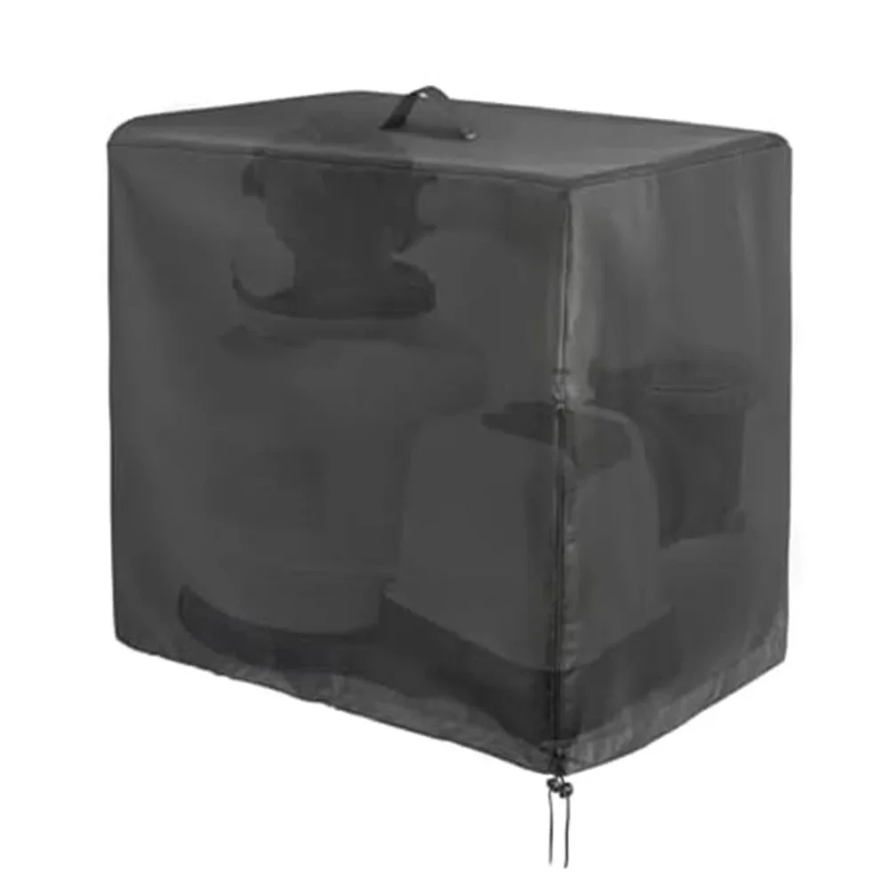 

For Clear Pool Pump Oxford Cloth Cover Waterproof Pool Pump Cover 66 62 72CM 66 62 72CM Size Secure Drawstring Design