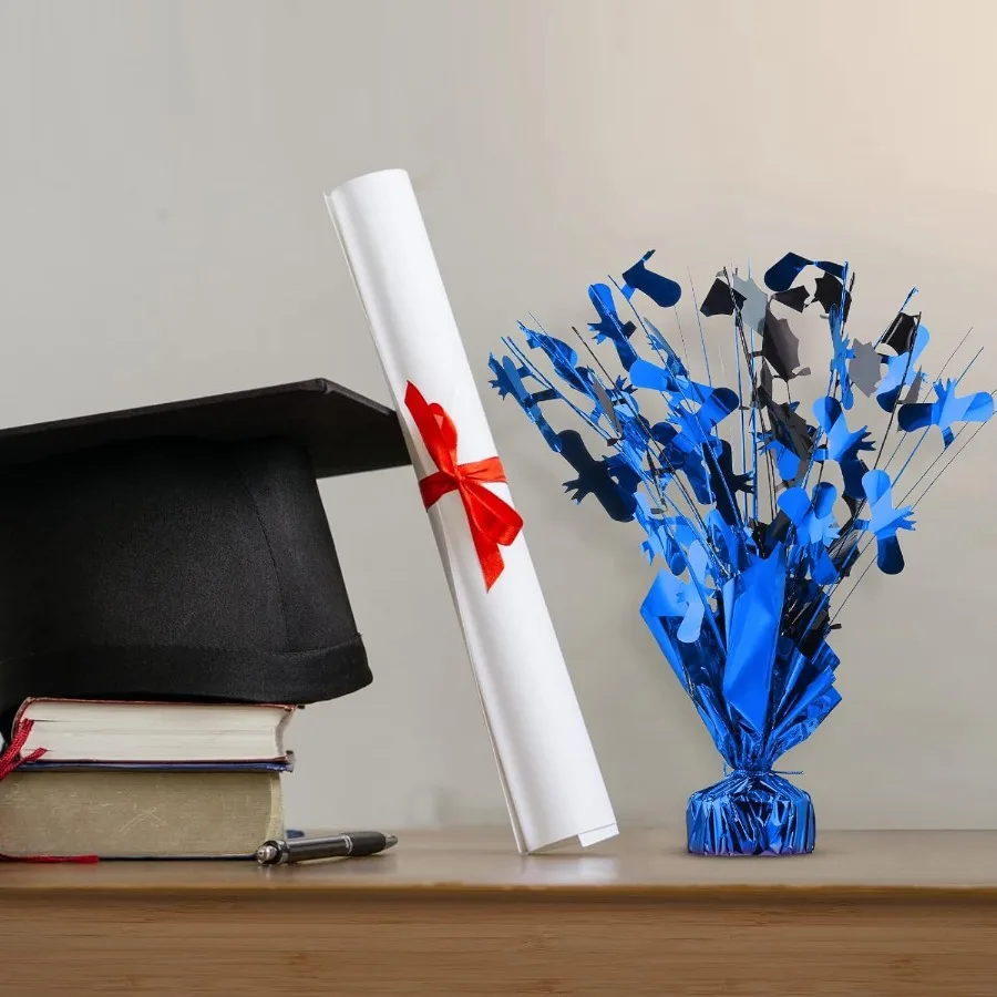 3 Stück Abschlusstisch-Mittelstücke, Abschlusstisch-Dekoration, glitzernde Folie, Absolventen-Mittelstücke für die Absolventenparty 2025, Abschlussfeier