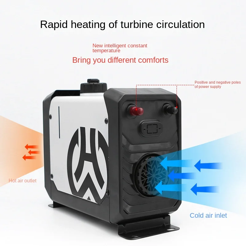 Winter Car Heater Diesel Heater 12V 24V Aluminum Shell 5KW Air Parking Heater Wireless Remote Control Engine Preheater Heating