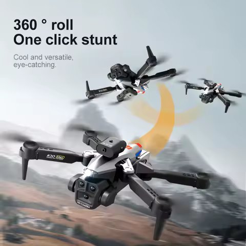 K10 Max RC Dron HD 4K 비행기 3 카메라 헬리콥터 장애물 회피 Wifi FPV Quadcopter 원격 제어 항공기 헬리콥터 KidToy