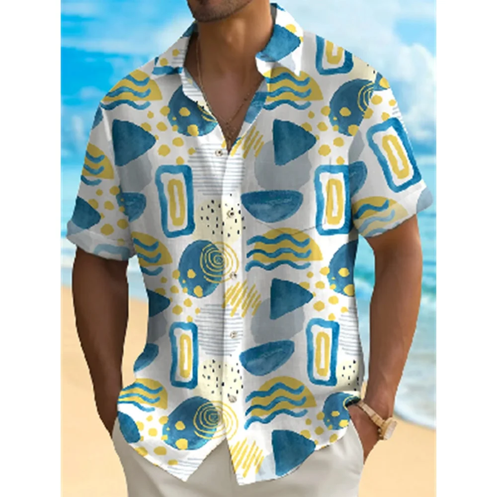 

Men's Shirt Summer Casual Fashion Short Sleeved Shirt For Men Loose Breathable Hawaiian Shirt Man Casual Men's Clothing Top