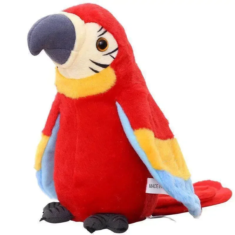 Children Electric Plush Toys Can Learn To Talk Parrot Fan Wings Repeat Reading Tongue Voice Recording Parrot Dolls For Kid Gift