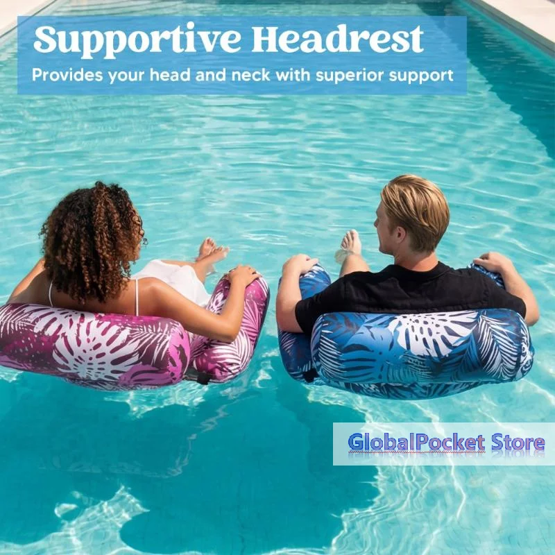 Heavy‑Duty Inflatable Pool Floating Chairs & Water Noodles Blow‑Up Float Lounger For Adults Lake Beach Backyard Pool Party Relax