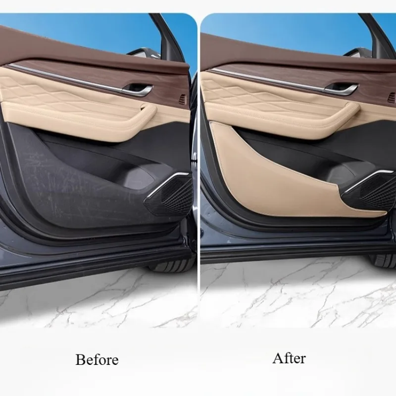 Grand Koleos/GEELY Monjaro KX11 Xingyue L 2025 4 도어 안티 킥 패드 매트 가죽 보호 커버 자동차 수정 액세서리