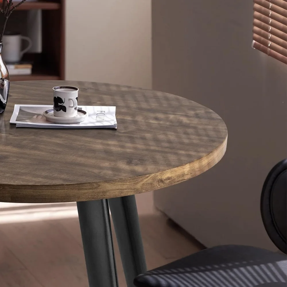 Customized.Round Dining Table, Small Dining Table for 2, 31.5" Round Table, Mid-Century Modern Kitchen Table with 1.4" Thickness