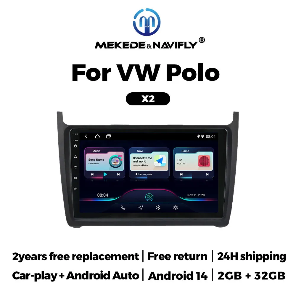 MEKEDE Android Screen Carplay Car Radio For Volkswagen VW POLO 5 Sedan 2008 - 2020 Multimedia Player  Intelligent Car System
