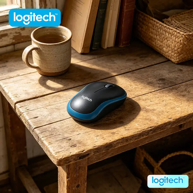 

Logitech M185 Home Office Gaming Mouse 1000 DPI Optical Tracking 10m Range Auto-Sleep 1 AA Battery Included Computer Tool