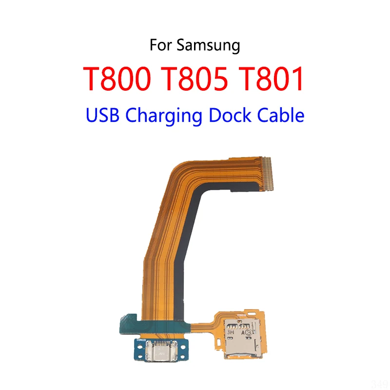 USB Charging Dock Connector SIM Card Socket Speaker Power Volume Switch Button LCD Display Flex Cable For Samsung T800 T805 T801