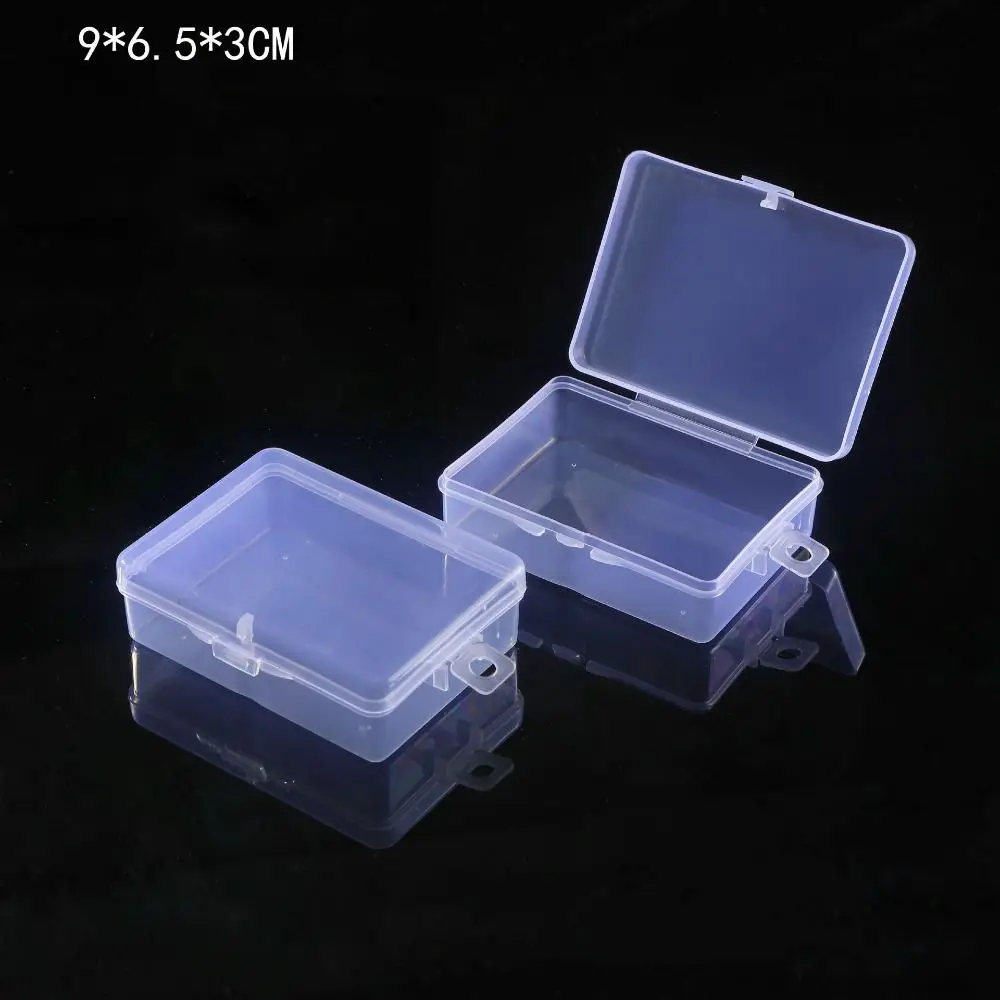 Square Plastic Transparent Storage Box Jewelry Beads Container Fishing Tools Accessories Box Small Items Sundries Organizer Case