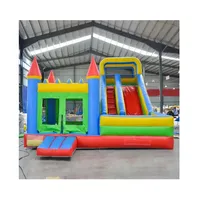 2023 New Factory Custom Children's Party Use Solid Color Bounce House Outdoor Inflatable Castle Water Inflatable Slide For Sale