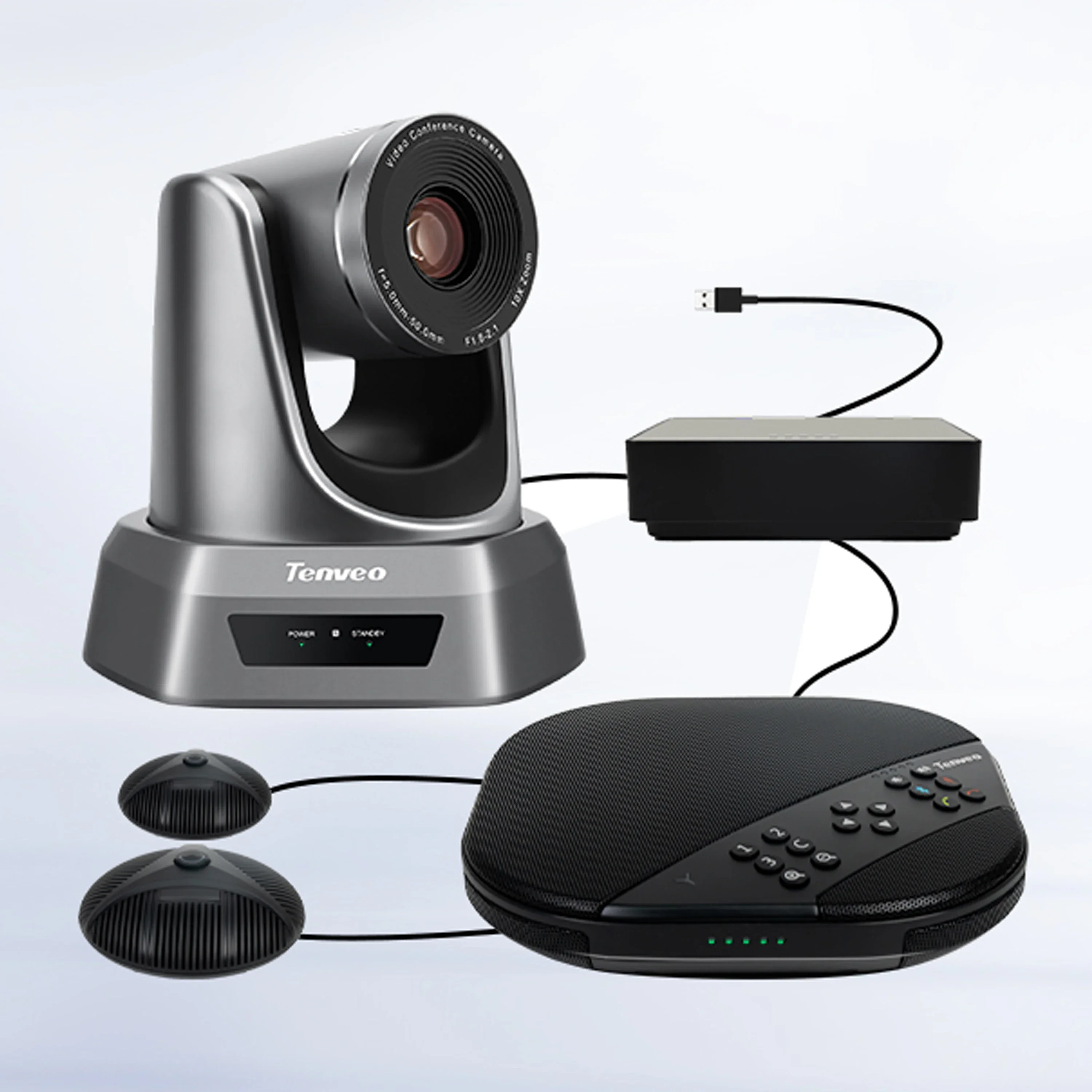 All-in-one video conference group TEVO-VA3000E 10x camera and speakerphone middle conference room video conference solution