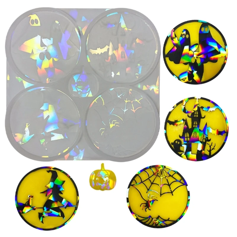 Silicone Mold Mat Cup Tray Resin Mould DIY Jewelry Making Mold Halloween Pattern Drop shipping