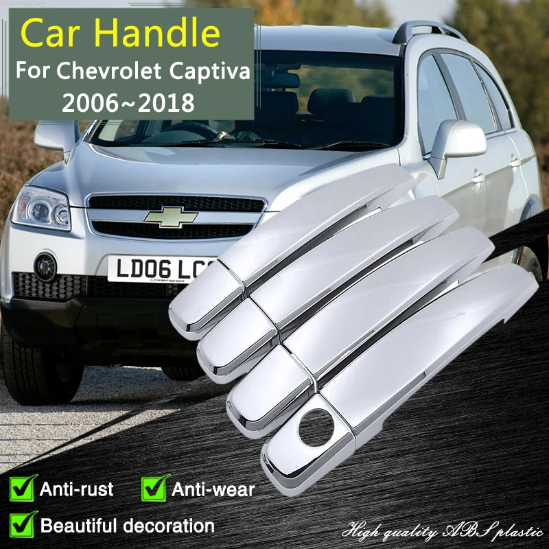 

for Chevrolet Holden Captiva Daewoo Winstorm 2006~2018 Chrome Door Handle Cover Car Accessorie Rustproof Creative Style Sticker