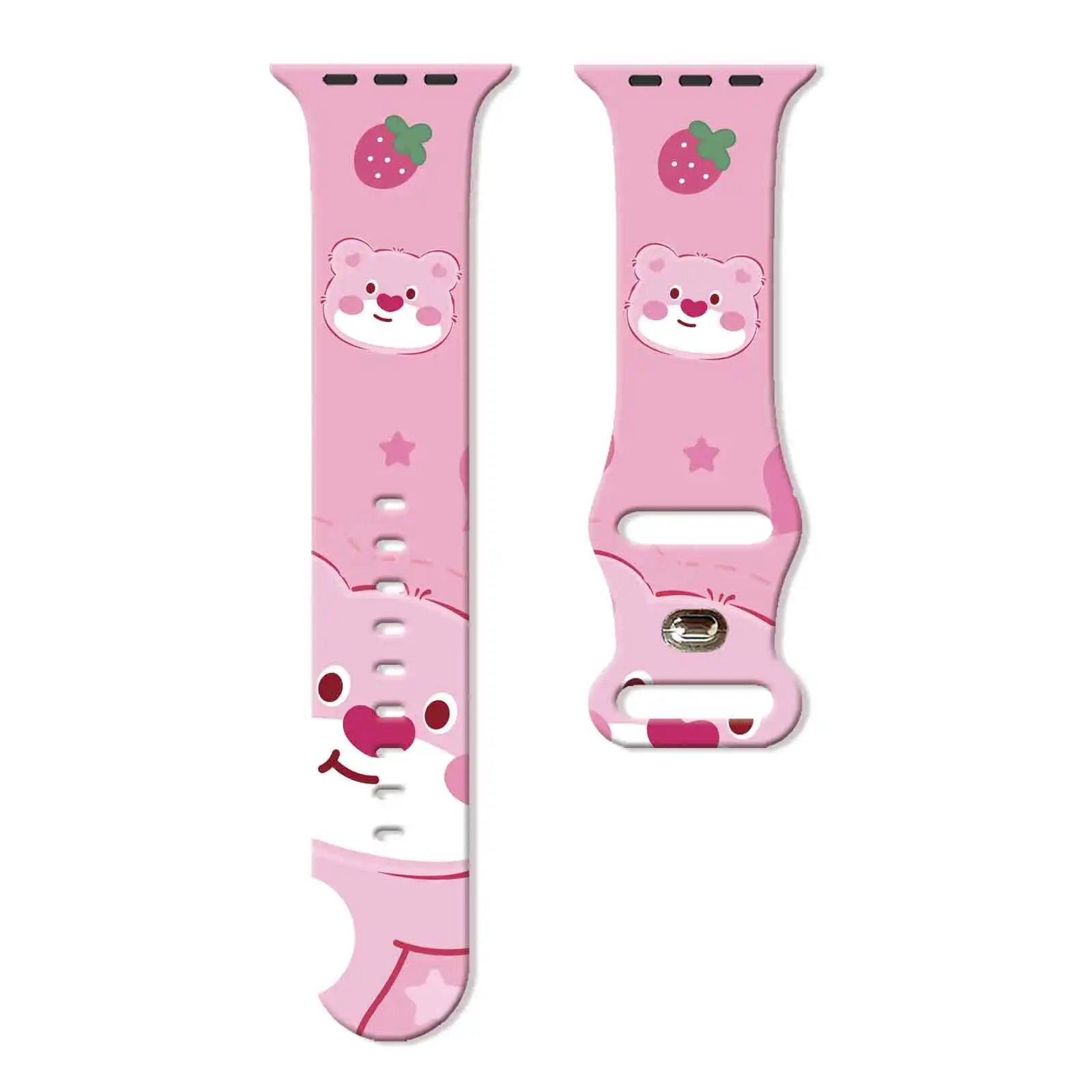 

Cute animal-printed watch strap for Apple Watch 10 9 8 7 Silicone Band Replaceable Bracelet for iWatch 38mm 40mm 41mm 42mm
