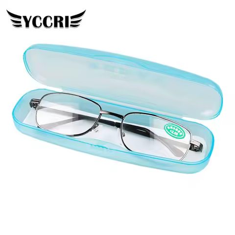 Glasses Storage Box Plastic Color Glasses Box Transparent Simple Fresh Lightweight Myopia Old Flower Mirror Box Glasses Pouch