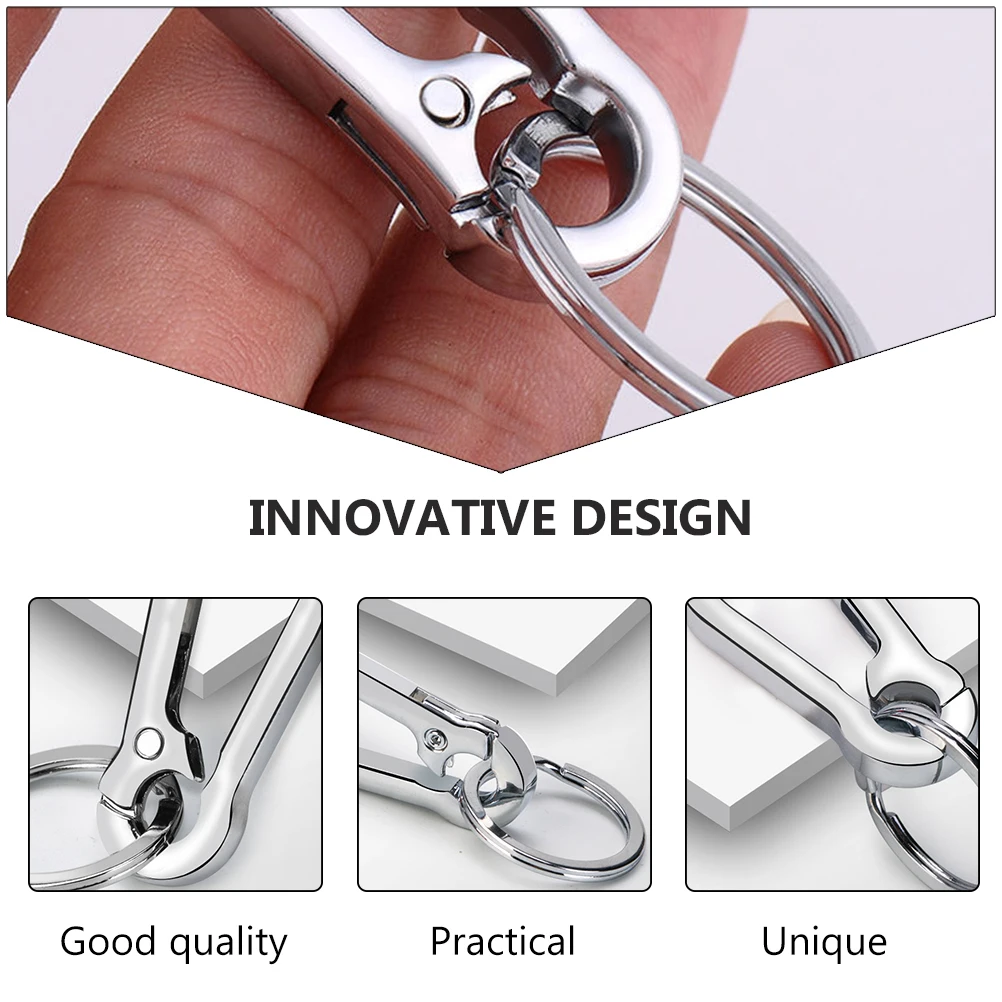 

4 set Zinc Alloy Key Holder Anti-Lost Keychain Durable Waist Hanging Key Ring For Car Door Keys Universal Decorative Keychains