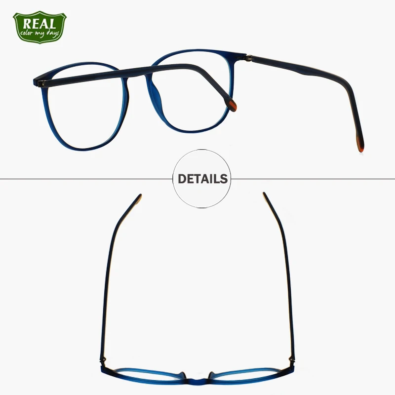 REAL Ultralight TR90 Optical Glasses Frame Men Square Prescription Eyewear GTR03