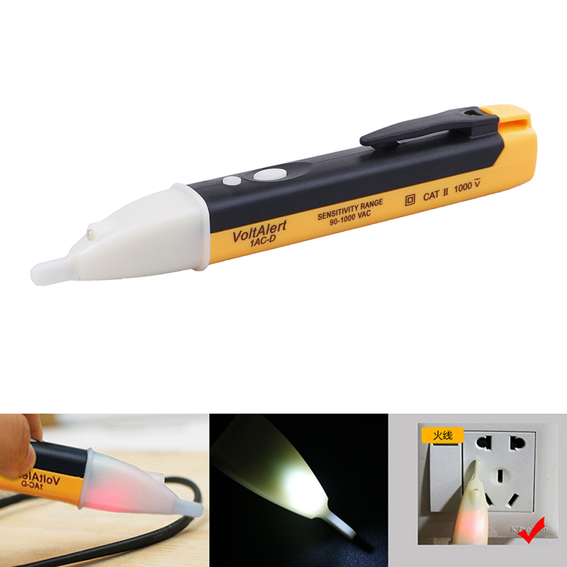  Sensor Tester Pen LED Light AC 110V-220V Electric Indicator Non-Contact Socket Wall AC Power Outlet Voltage Detector 