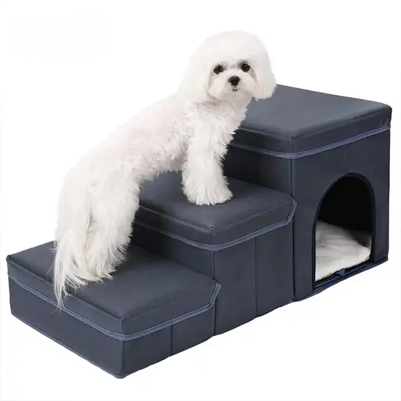 Dog stairs high Quality 3 Layers 2 in 1 puppy ramp climbing ladder pet dog stairs steps