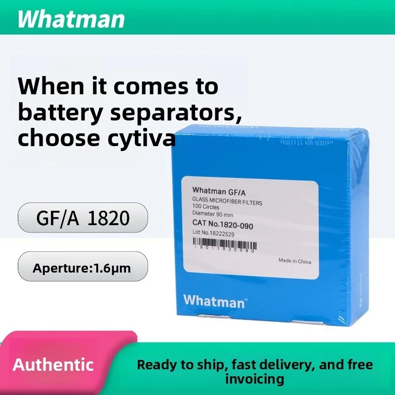 Whatman GF/A Glass Fiber Filter 1820‑025‑125, Glass Microfiber Membrane, Battery Separator for Lab Research