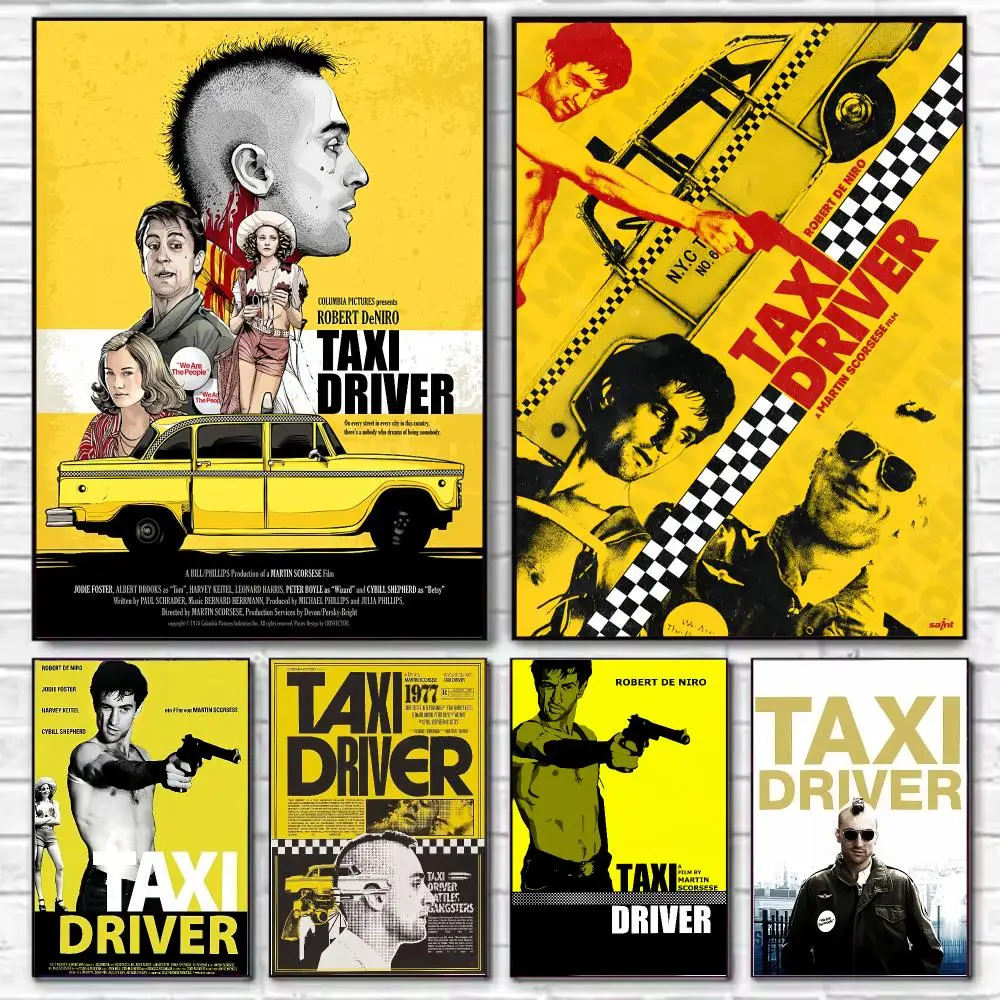 Movie T-Taxi Driver Poster Stylish Wall Art Print for Living Room Bedroom Study Office Café Home Decor Modern Gift