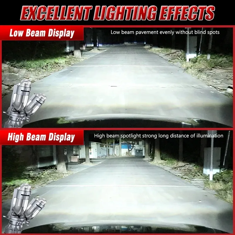 H4 جهاز عرض (بروجكتور) ليد عدسة المصباح سيارة LED المصباح Canbus 6000K مرحبا/لو شعاع لمبة مع مروحة تربو 22000LM 90 واط للسيارة/دراجة نارية 12 فولت #4