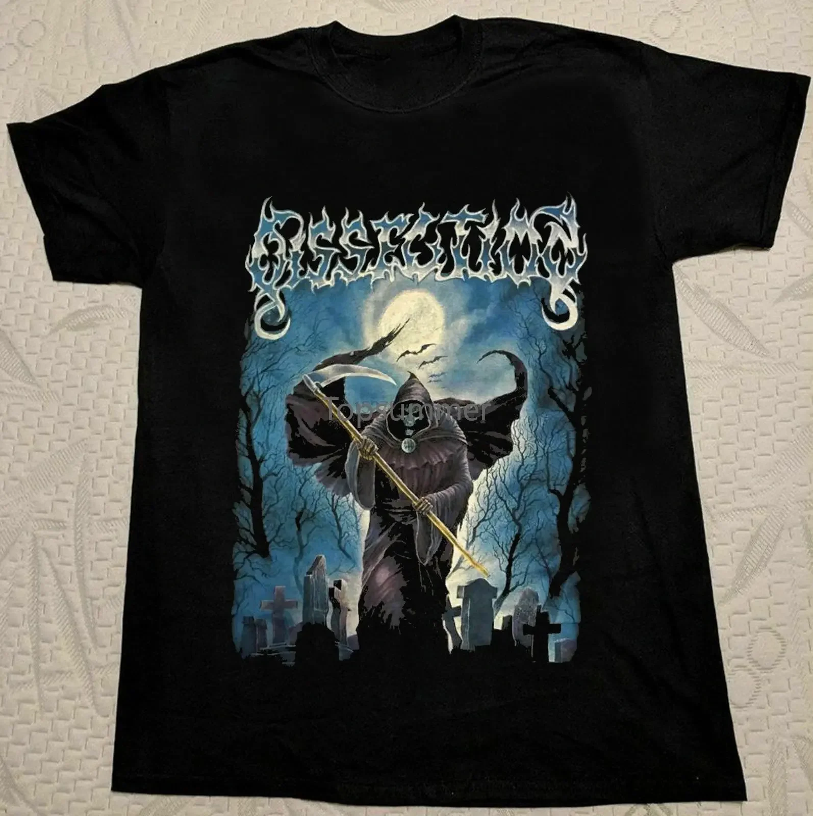 

Dissection Metal Band Logo Vintage T-Shirt Black Reprint 1Burzum Bathory Anime Tshirt Pulp Fiction