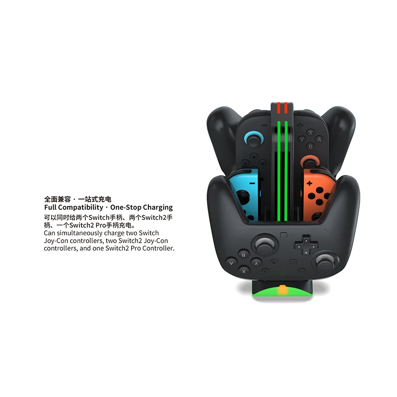

Док-станция для зарядного устройства для Nintendo Switch, зарядка консоли Joy-Con, контроллер, порт зарядки, слоты, держатель, подставка, игровые аксессуары