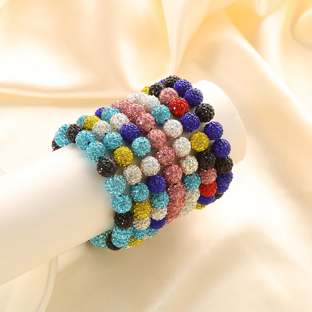 男性と女性のためのシャンバラブレスレット,6層,ソフトセラミックボール,ギフトブレスレット,ベストセラー