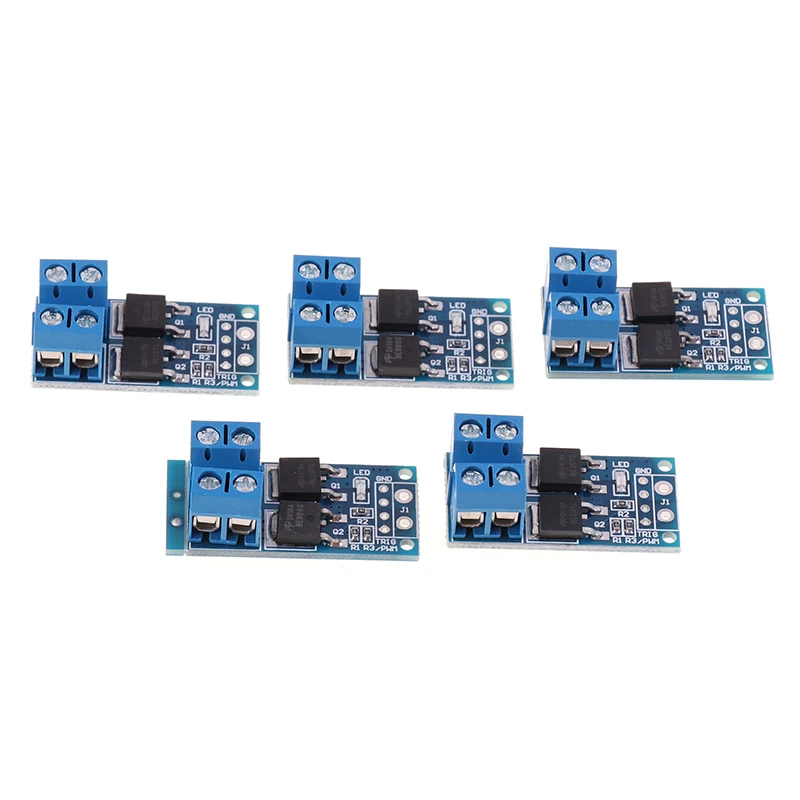 5 Stuks 15a 400W Mos Fet Trigger Schakelaar Aandrijfmodule Pwm Regelaar Bedieningspaneel Voor Arduino Dc 5V 12V 36V