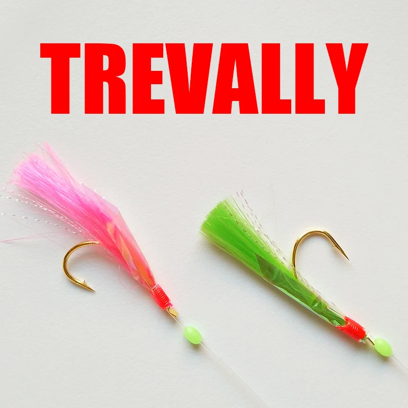 Lunker Sabiki Rig Trevally طُعم صيد الأسماك في المياه المالحة المتوهج المضيء Maruseigo الذهبي الماكريل