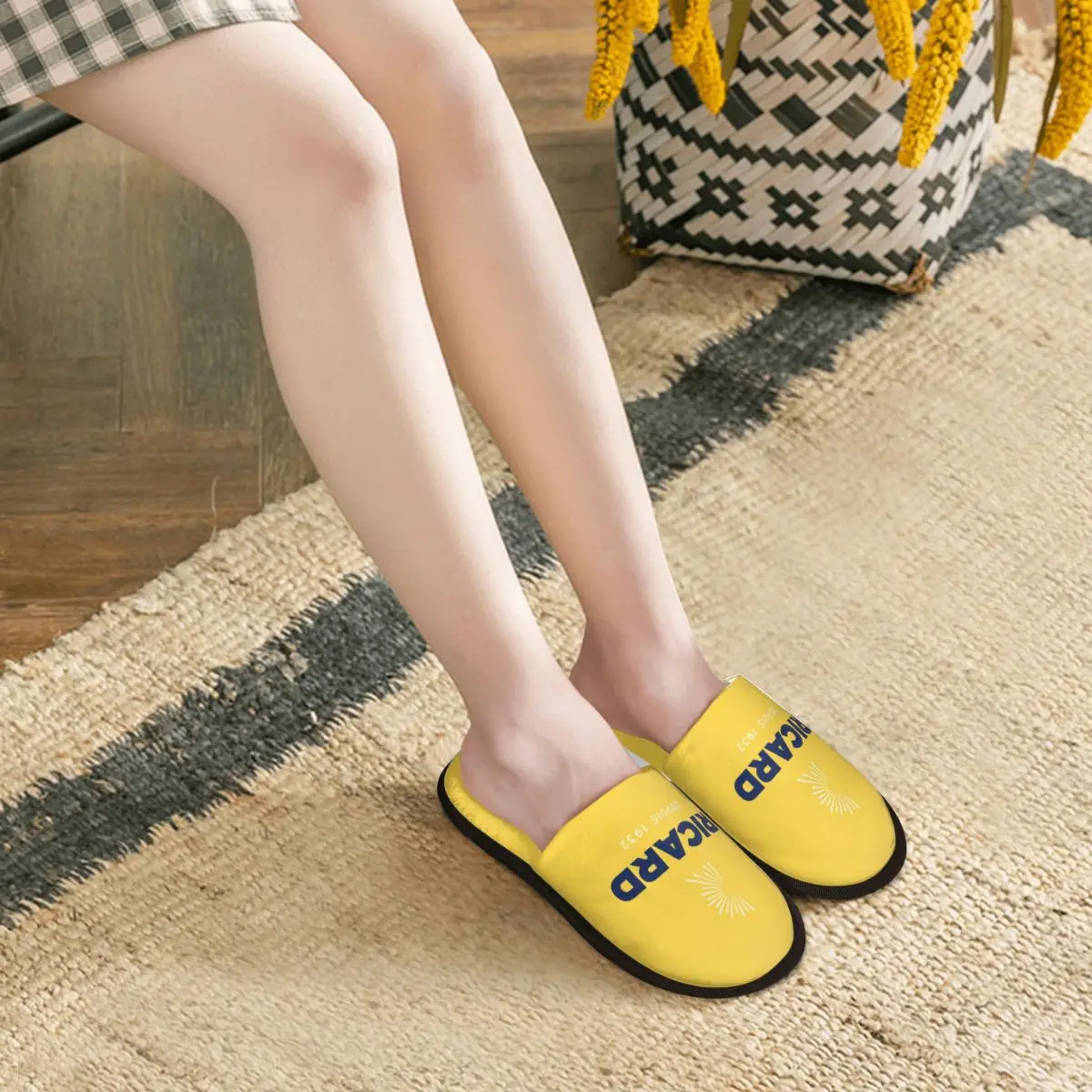 Custom Ricards Drink House Slippers Women Cozy Memory Foam Slip On Bedroom Slipper Shoes