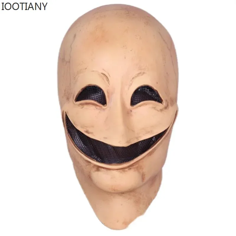 تأثيري الإرهاب مجهولي الهوية قناع تنكر هالوين الرعب ابتسامة لا وجه رجل اللاتكس كامل رئيس الغريبة خوذة زي الدعائم
