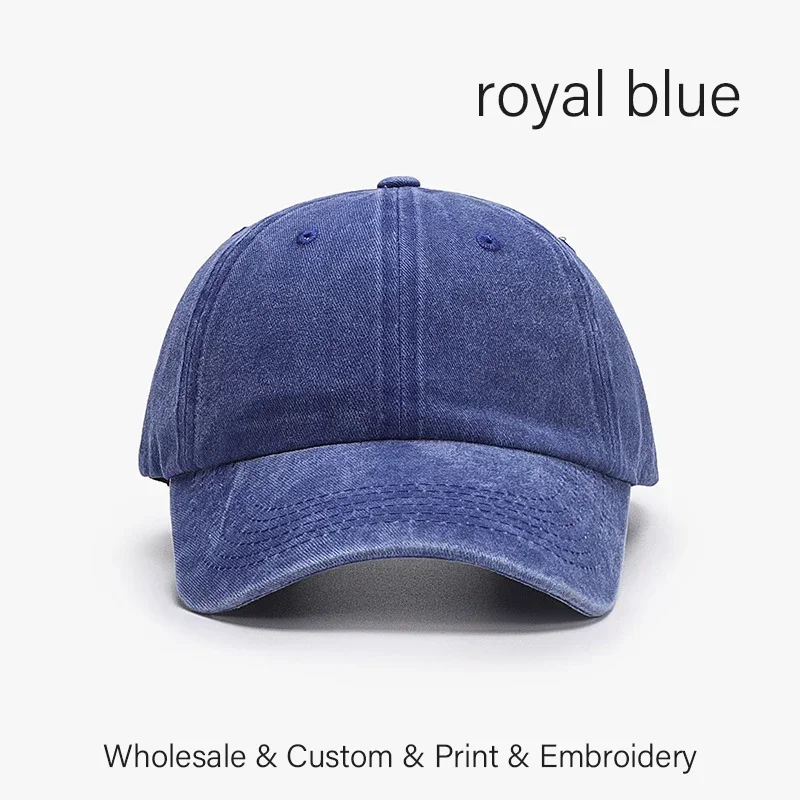 SLECKTON Custom Logo Retro Baseball Cap voor mannen en vrouwen DIY Design Brief Borduren Hoed Aanpassen Cap Grafische Print Groothandel