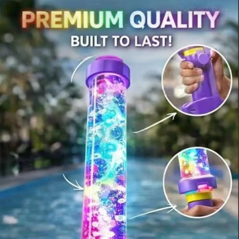 AINY-Glowing Rainbow LED Water Blaster New Summer Fun Water Gun For Party Gifts, Pops Like Magic